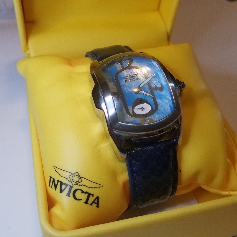 Snakeskin Invicta stainless steel watch